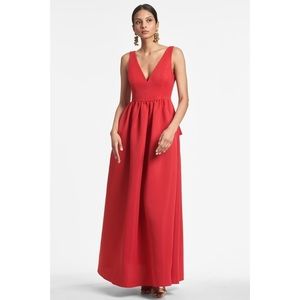 Jill Stuart Dayglow V Neck Gown Red Size 4